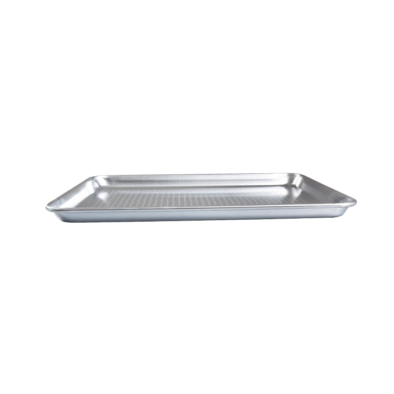 Aluminium tulen dan tidak bersalut aluminium berlubang separuh lembaran kuali /bun pan 18-inci L x13-inci W x1-inci H (separuh saiz)