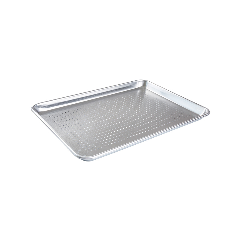 Aluminium tulen dan tidak bersalut aluminium berlubang separuh lembaran kuali /bun pan 18-inci L x13-inci W x1-inci H (separuh saiz)